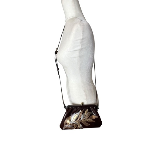 Patricia Nash Ealing Frame Leather Bag in Chocolate Color - Picture 2 of 16